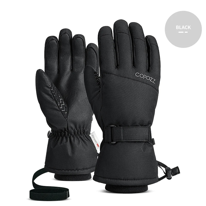 Copozz Adult Warm Winter Ski Gloves Waterproof 3M Thinsulate Snowboard Gloves Thermal Motorcycle Cycling Gloves Men Women