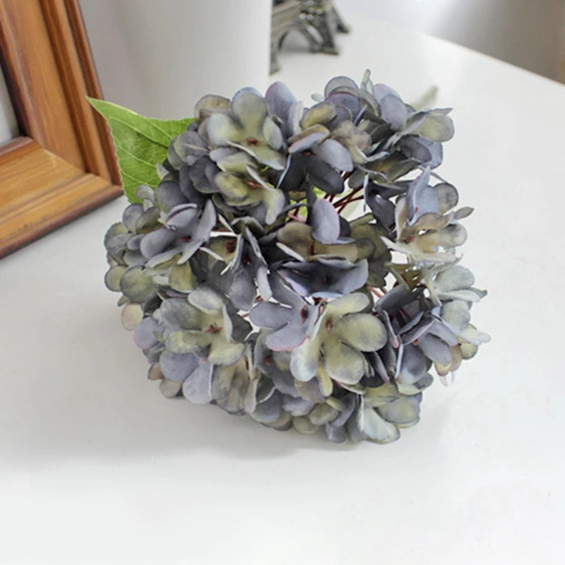 Artificial Flowers Silk Hydrangea Vase for Home Decoration Accessories Wedding Decorative Fake Plants Christmas Garland Material