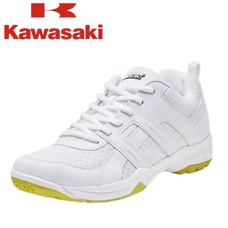 Kawasaki Badminton Shoes For Men And Women Breathable Sports White Shoes Table Tennis Volleyball Professional Training Sneakers