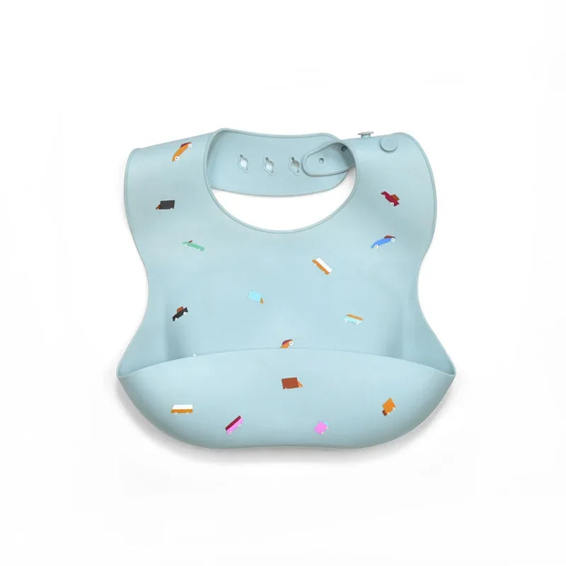 INS Baby Bibs BPA Free Waterproof Soft Silicone Saliva Solid Dripping Banana Bib Cartoon Print Flower Adjustable Lunch Aprons