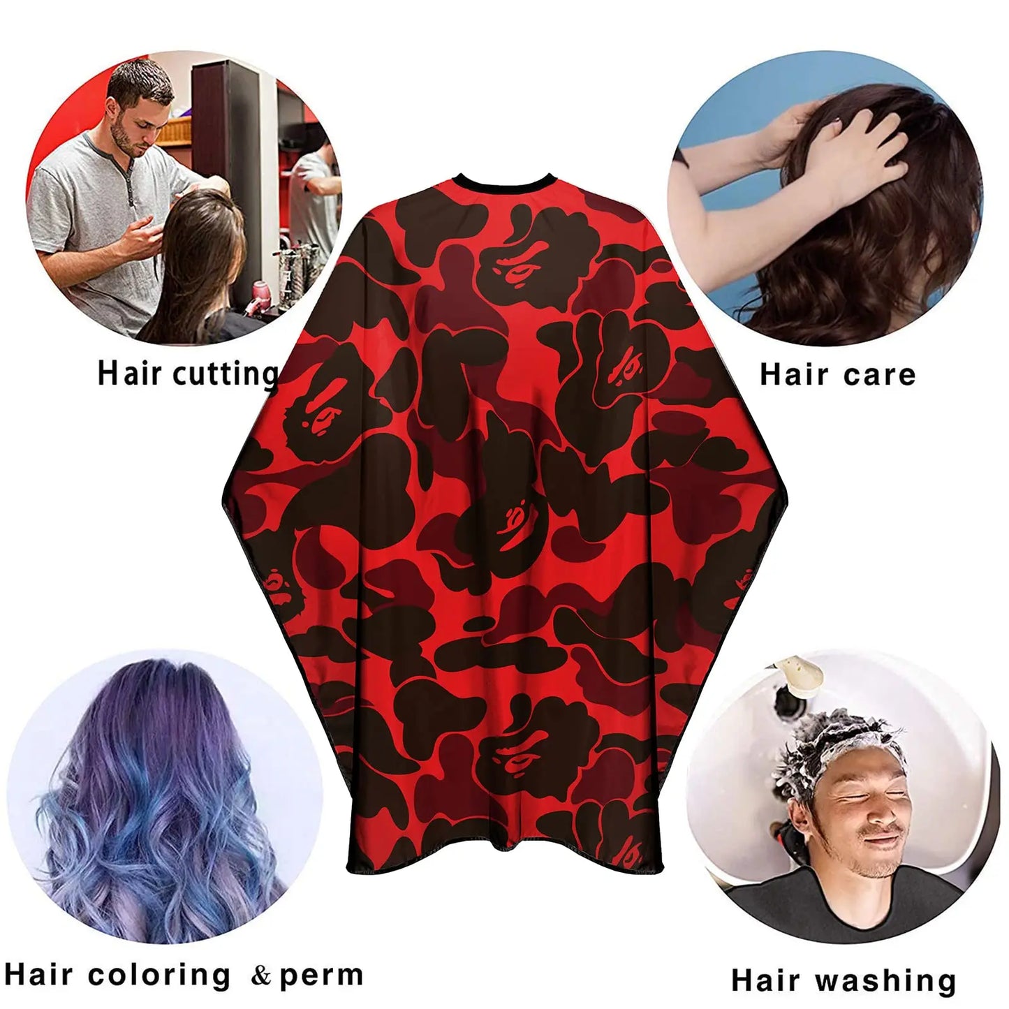 Barber Haircut Cloth Camouflage Salon Gown Adjustable Closure Hairdressing Apron Antistatic Hairdresser Capes Barbershop Tools