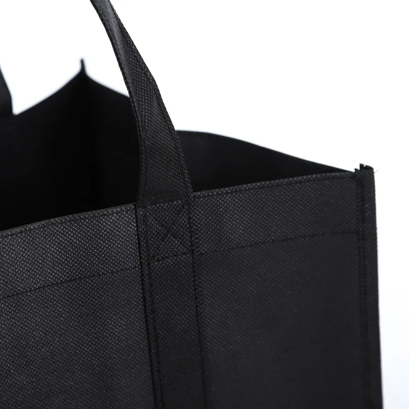 Reusable Grocery Shopping Bags Non-woven Large Foldable Eco-friendly Tote Bags with Long Handle Shoppers Bag for Women Men New