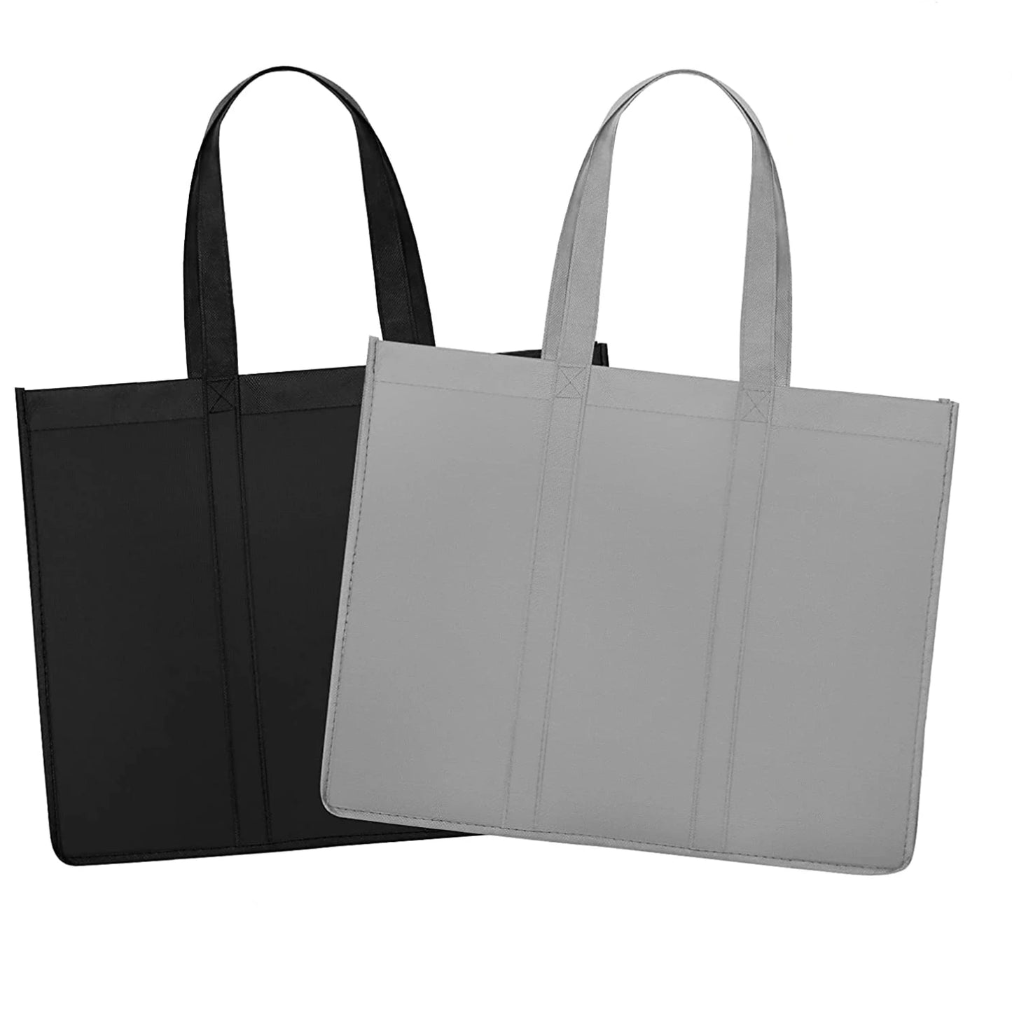 Reusable Grocery Shopping Bags Non-woven Large Foldable Eco-friendly Tote Bags with Long Handle Shoppers Bag for Women Men New