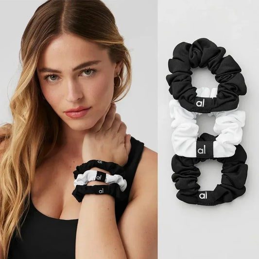 Simple women fashion head rope ball hair rope Yoga headband ponytail scrunchie