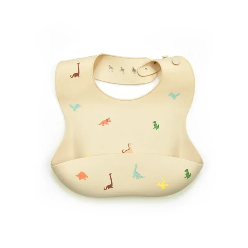 INS Baby Bibs BPA Free Waterproof Soft Silicone Saliva Solid Dripping Banana Bib Cartoon Print Flower Adjustable Lunch Aprons