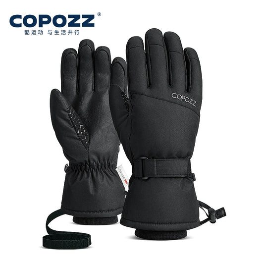 Copozz Adult Warm Winter Ski Gloves Waterproof 3M Thinsulate Snowboard Gloves Thermal Motorcycle Cycling Gloves Men Women