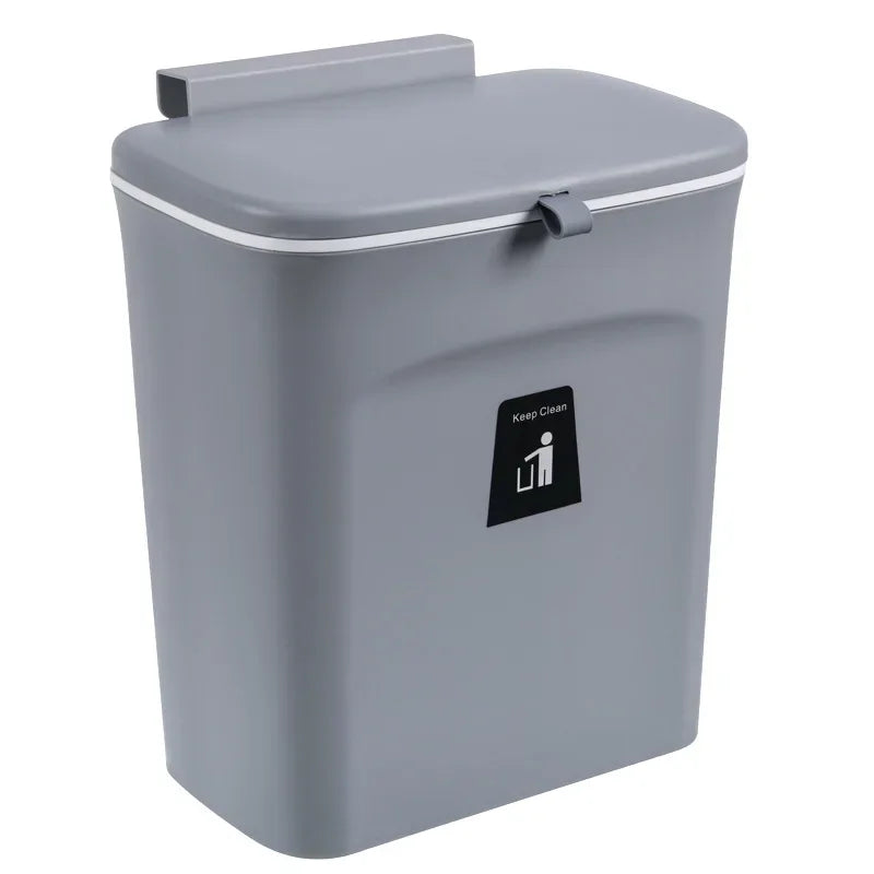 7L, 9L wall mounted with lid, kitchen and bathroom storage bin, garbage bin