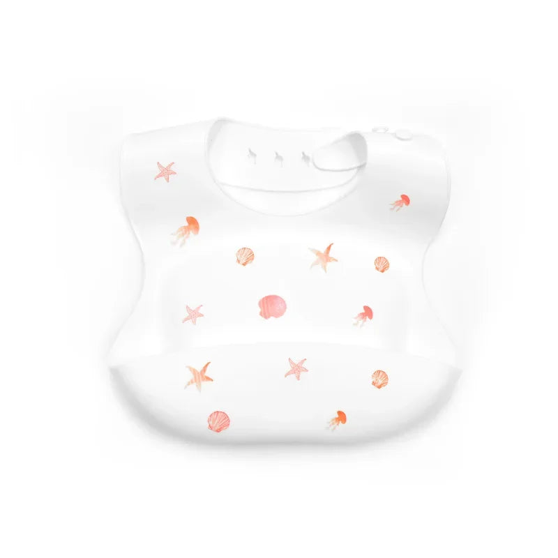 INS Baby Bibs BPA Free Waterproof Soft Silicone Saliva Solid Dripping Banana Bib Cartoon Print Flower Adjustable Lunch Aprons