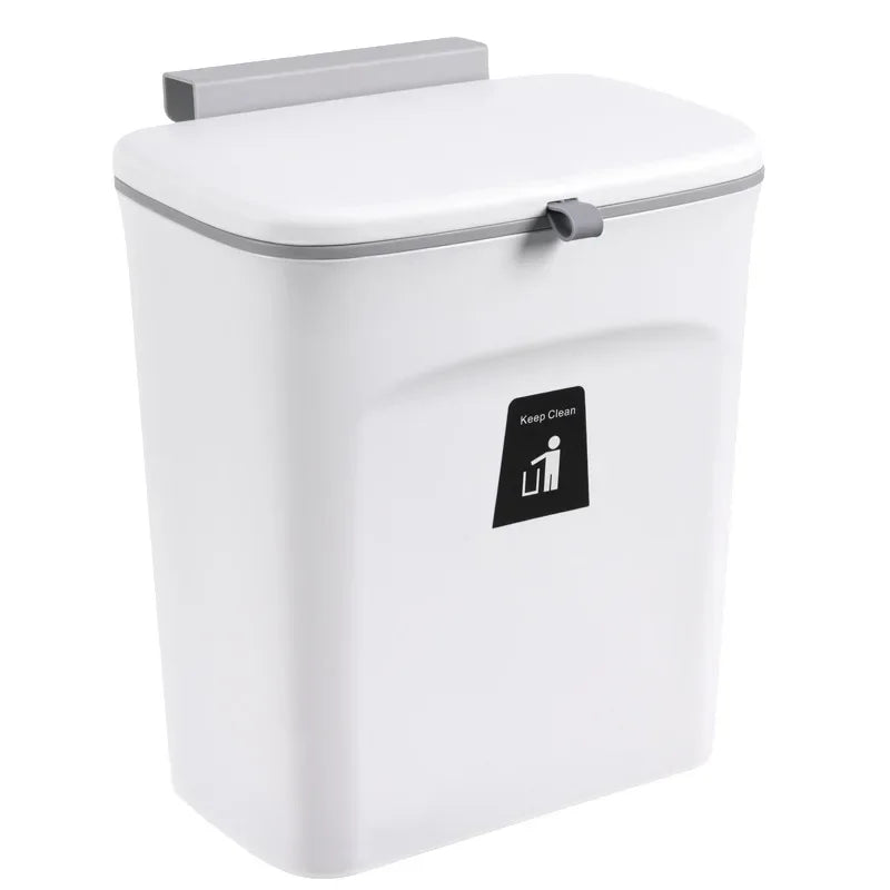 7L, 9L wall mounted with lid, kitchen and bathroom storage bin, garbage bin