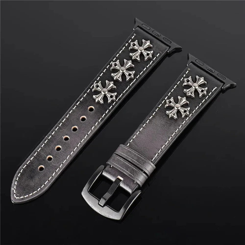 Bracelet Band for Apple Watch Strap 49mm 41mm 45mm Leather Sports Loop for IWatch Series 9 8 7 6 5 4 Bands 44mm 40mm Correa Belt