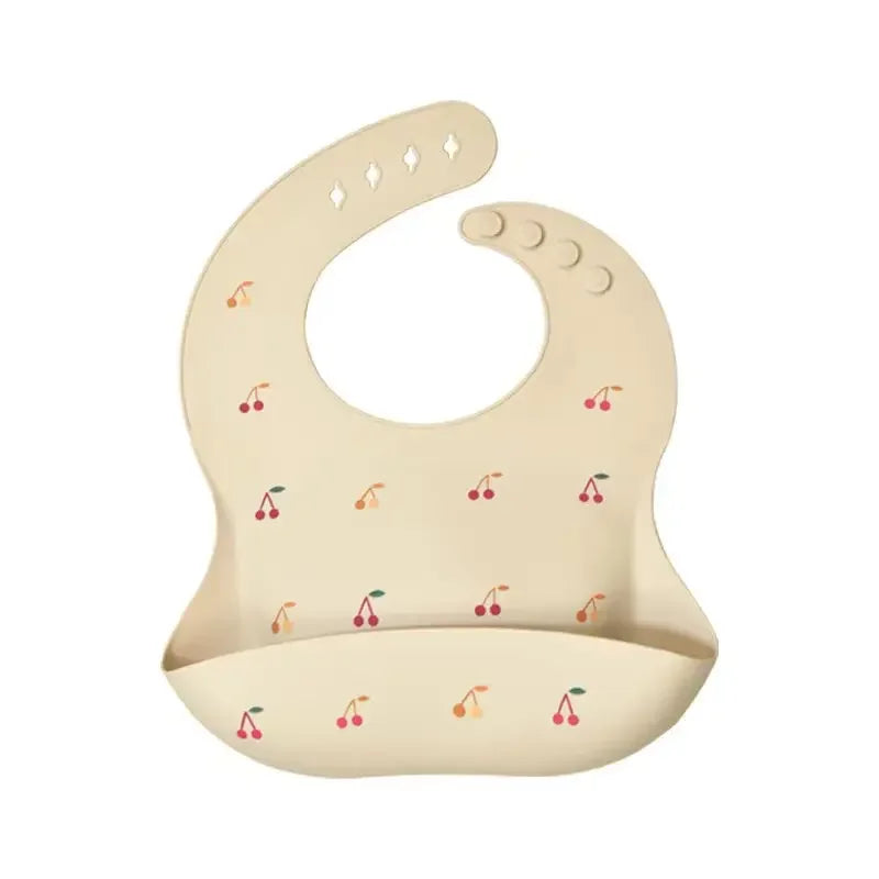 INS Baby Bibs BPA Free Waterproof Soft Silicone Saliva Solid Dripping Banana Bib Cartoon Print Flower Adjustable Lunch Aprons