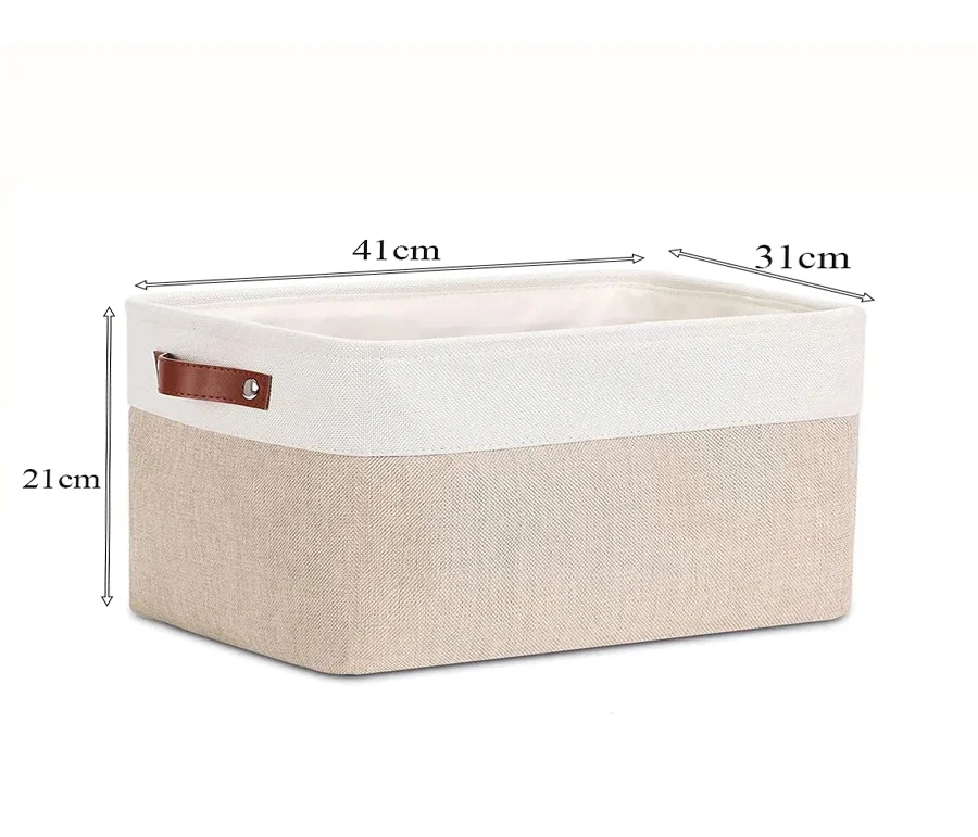 Cotton Linen Folding Storage Baskets Kids Toys Organizer Clothes and Sundries Storage Box Cabinet Storage Bag Laundry Basket