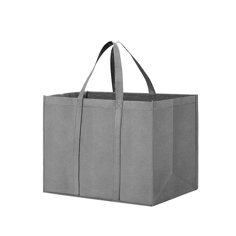 Reusable Grocery Shopping Bags Non-woven Large Foldable Eco-friendly Tote Bags with Long Handle Shoppers Bag for Women Men New