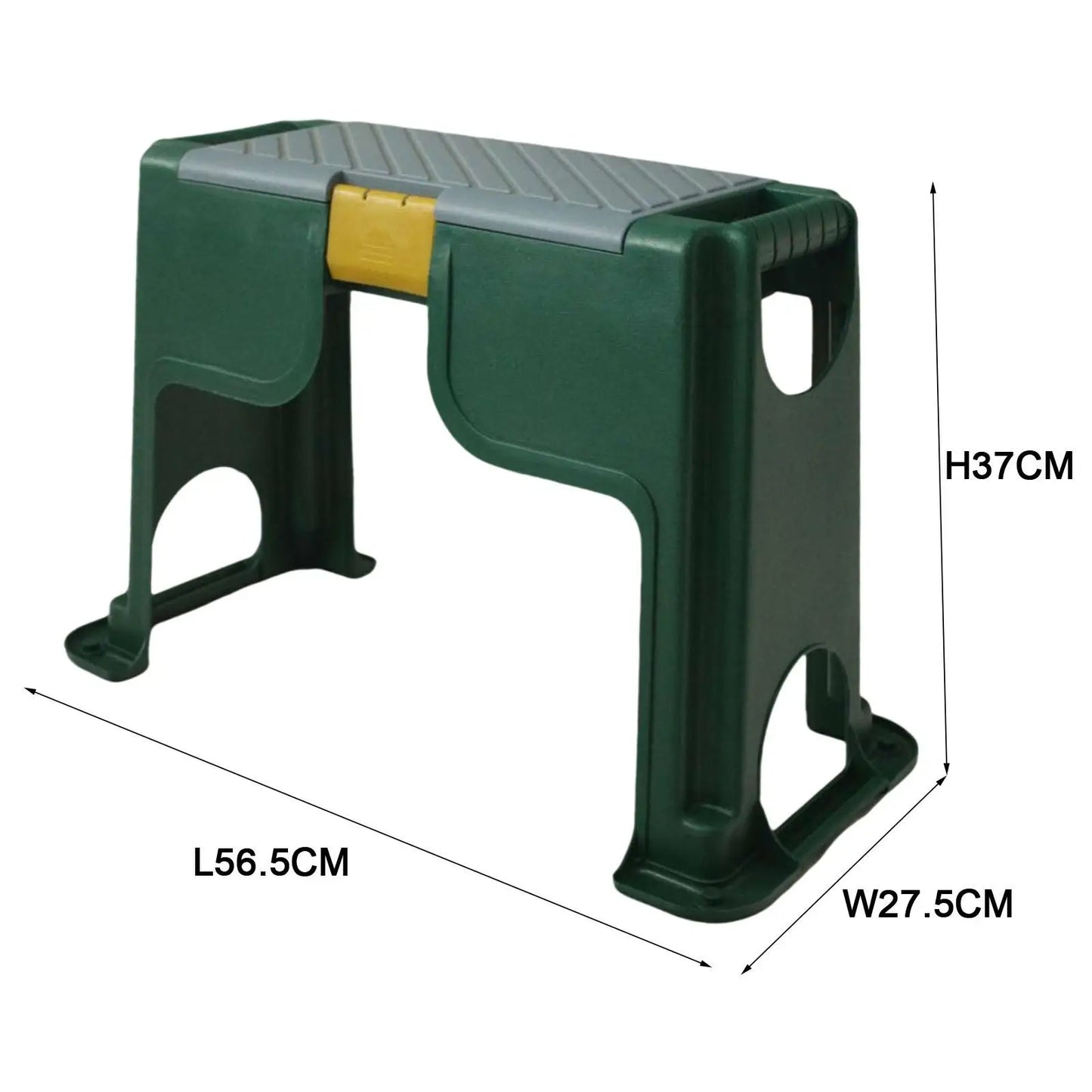 Gardening Kneeler Seat Stool for Painting Low Area Sturdy Multipurpose Lightweight with Storage Box Plastic Frame 56.5x27.5x37cm