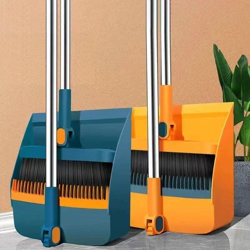 Broom set Household broom broom Dustpan set Brush head sweeping Individual sweep broom Foldable garbage shovel broom